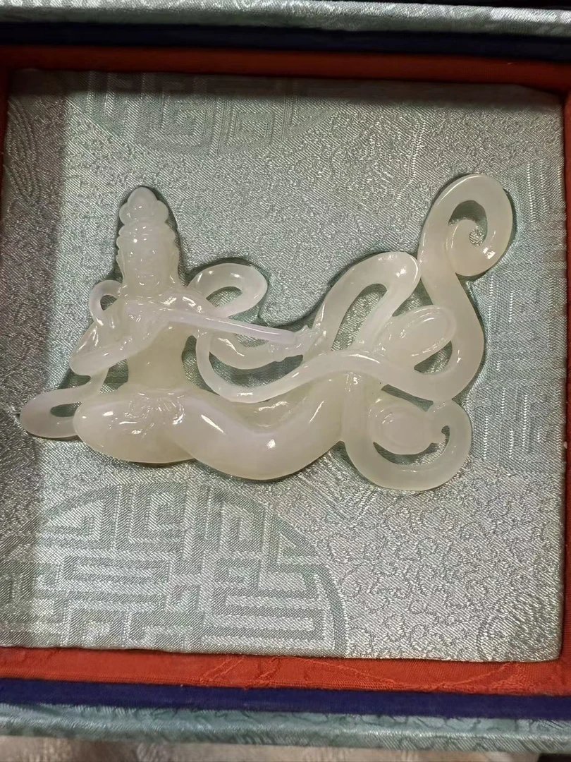 【晋博新物】【玉器】飞天镂空把件
