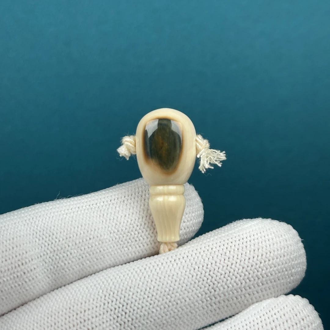 D41-06天然猛犸牙 蓝眼睛三通12.9*28.6mm支持复检 假一罚十