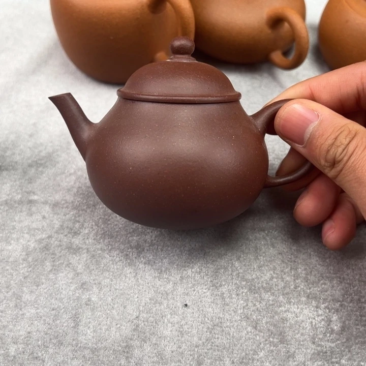 紫砂茶壶特练紫泥梨潘150cc