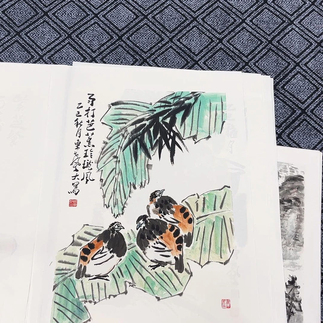 北****国画杨东升老师四尺三开花鸟奇