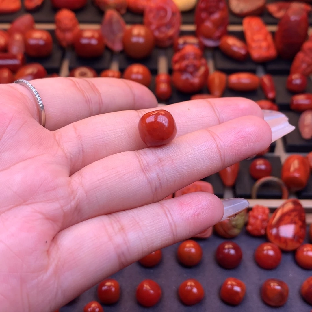 南红玛瑙未镶嵌川料原矿老型单珠11.5mm