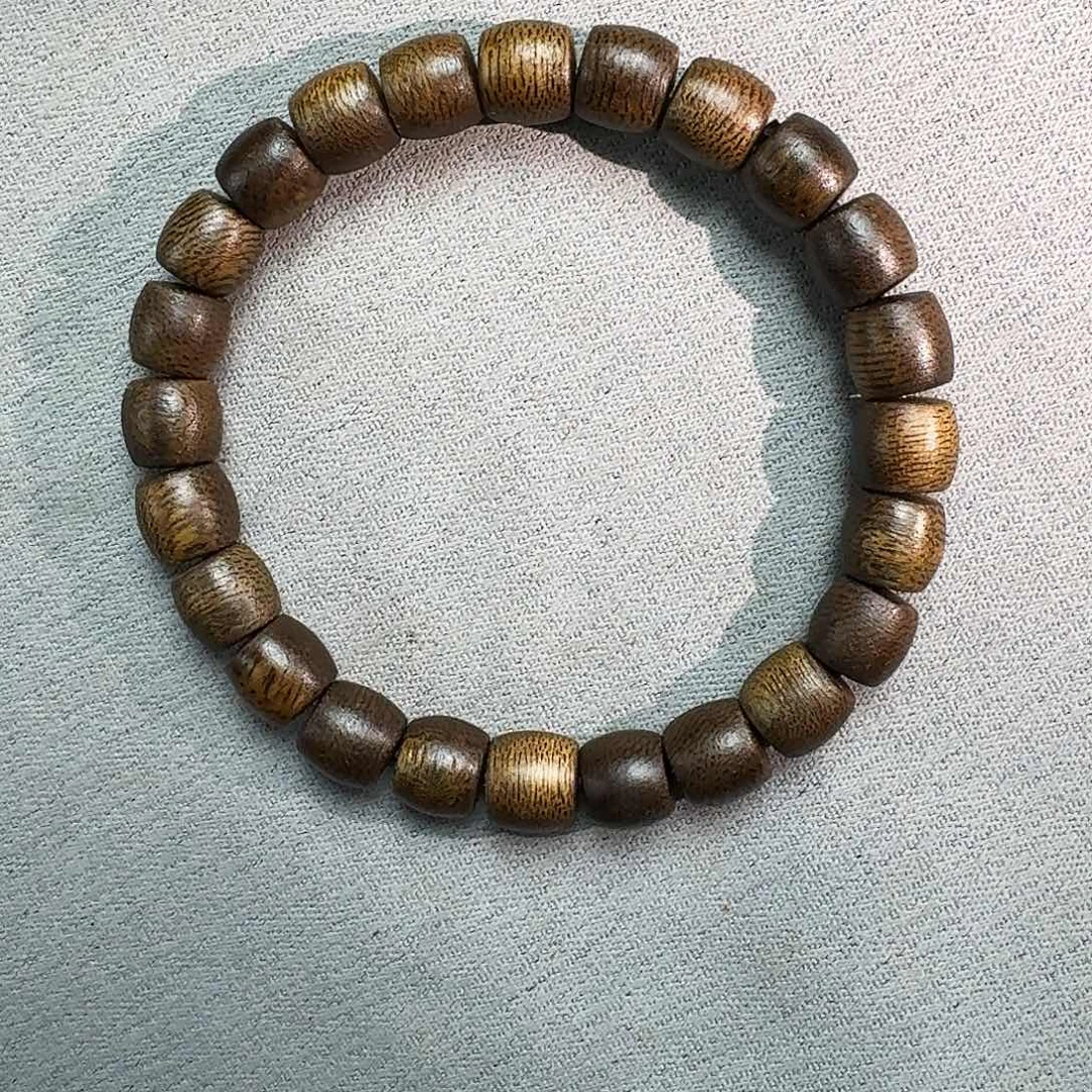 沉香香囊沉香108白棋鼓珠单圈卡08发一沉水级