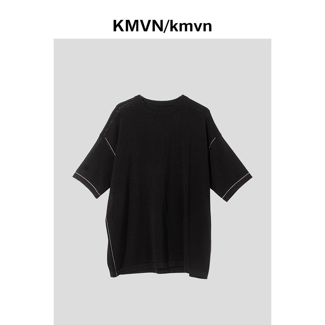 kmvn/kmvn【栖月】2025夏季新款潮流原创设计休闲莱赛尔天丝短袖T恤