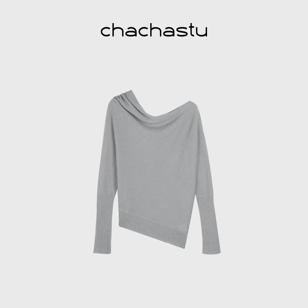 CHACHASTU针织女针织衫薄款收腰针织披肩百搭抽绳上衣秋季CHT182