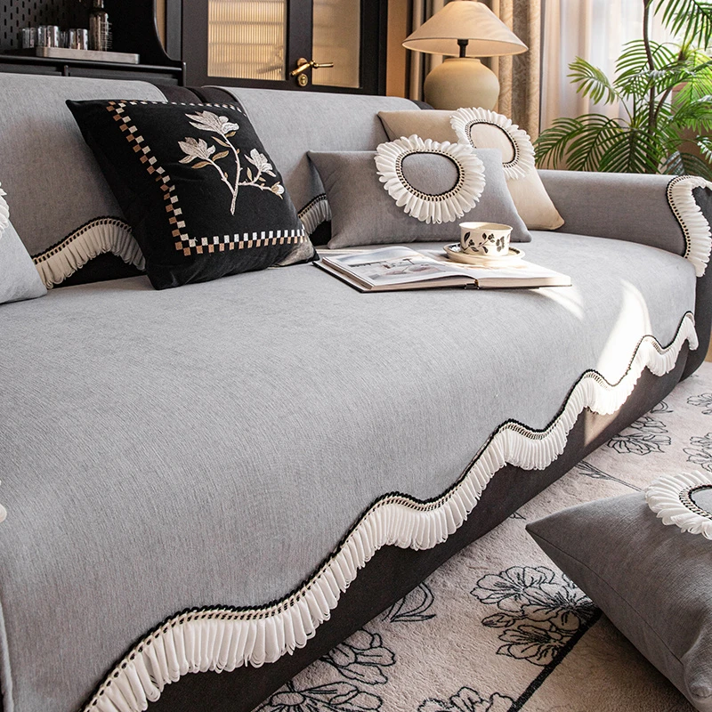 2025新款法式小香风异形沙发垫四季通用高级感防滑坐垫子沙发套罩
