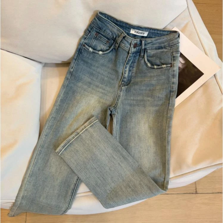 早秋新款韩版简约修身牛仔裤 23050-1#/8802#