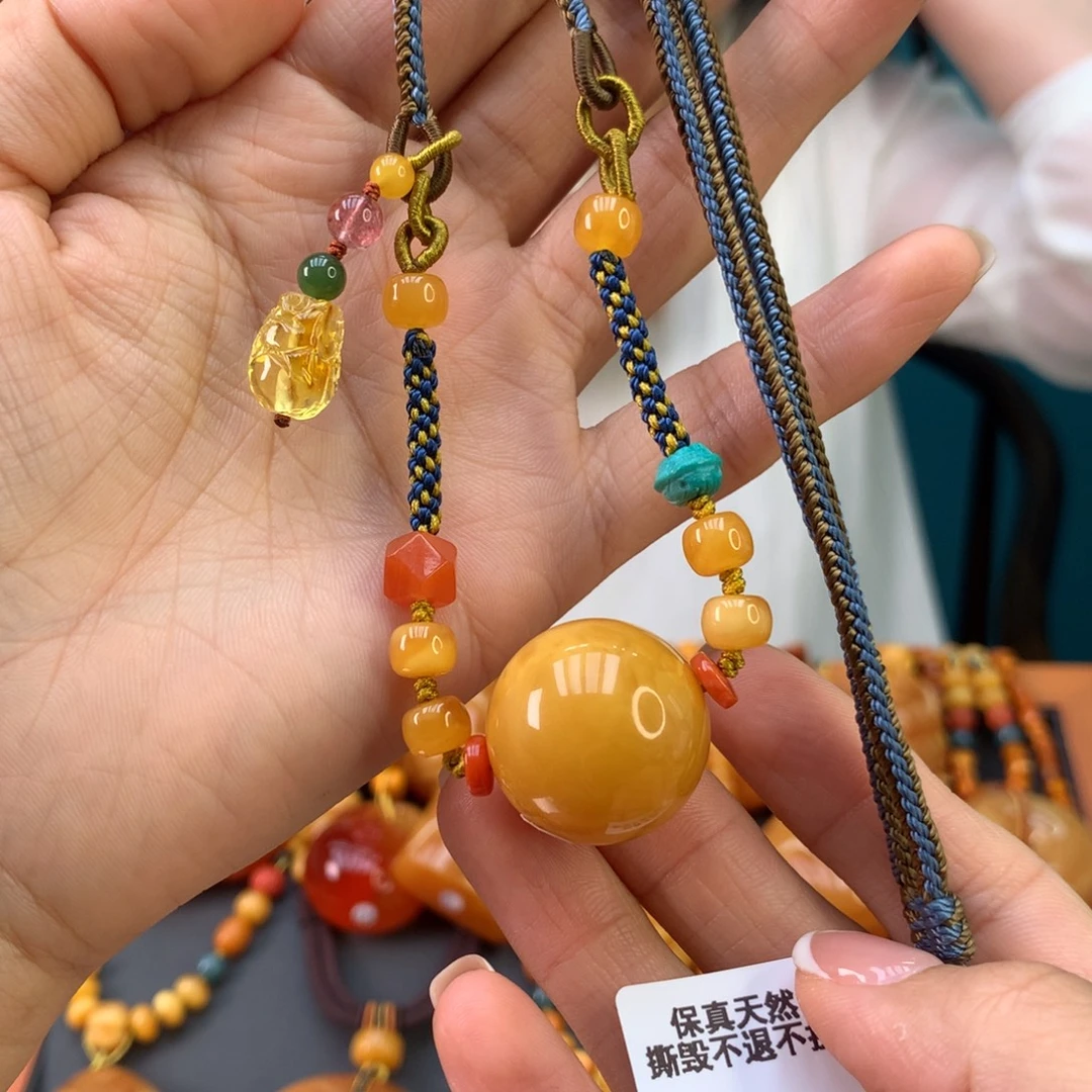 蜜蜡未镶嵌颈饰天然