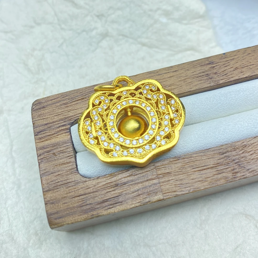 吊坠 吊坠 F黄色豆豆如意镂空吊坠多样性发一件46202