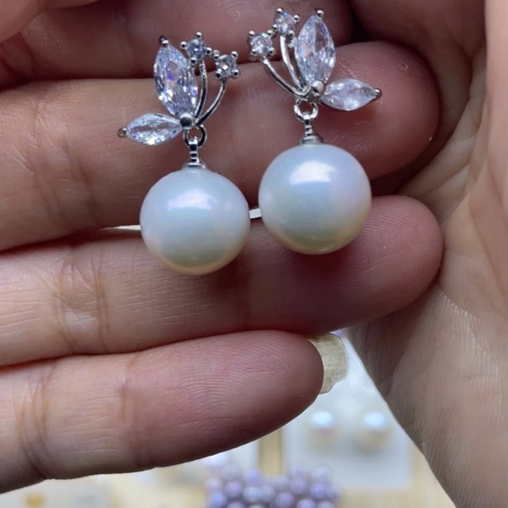 未镶嵌淡水珍珠耳饰