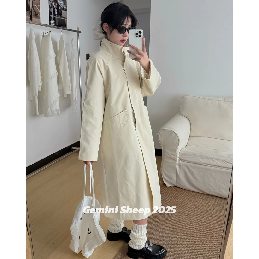 春上新！高级感极简风宽松显瘦韩系风衣2025新款时尚百搭洋气气质