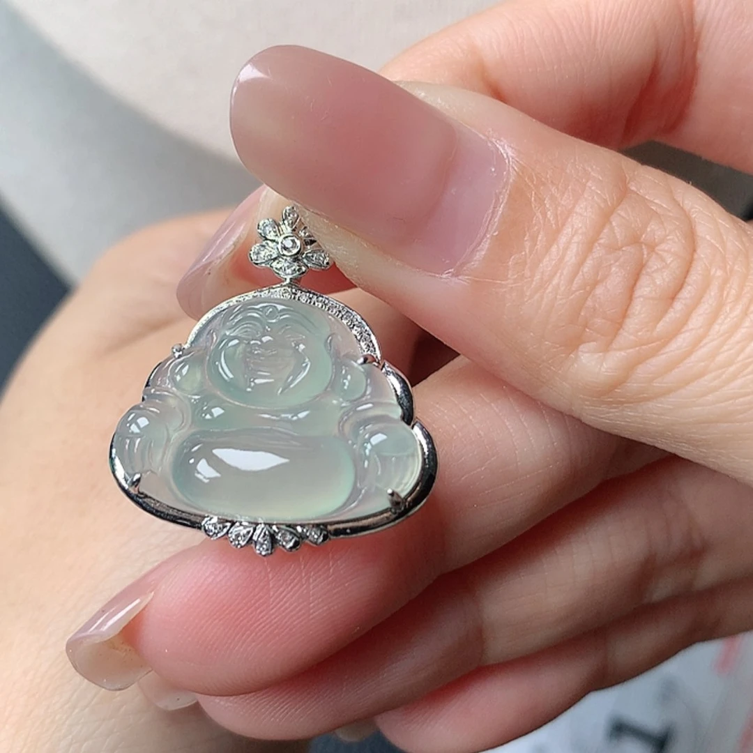 【闪购商品】翡翠吊坠(不含链)18K金镶嵌