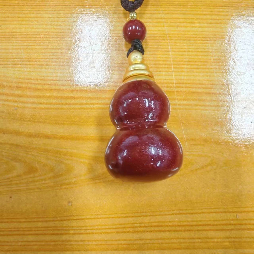 含辰砂工艺品NX152-经典紫金葫芦吊坠