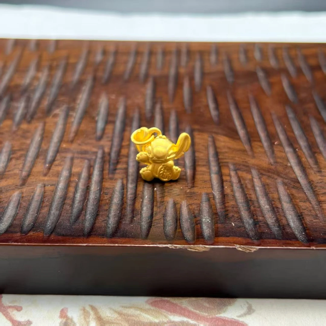 吊坠足银 【北野珠宝】足银史迪仔吊坠-B08H-287尺寸15×15×9mm