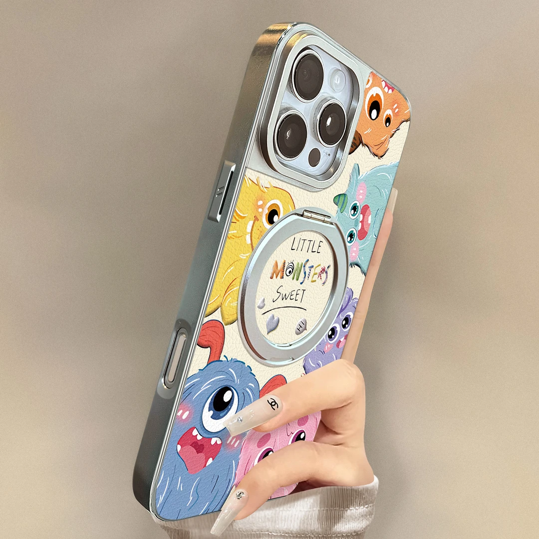 适用苹果16promax360旋转支架手机壳iPhone15pro独眼兽全包防摔