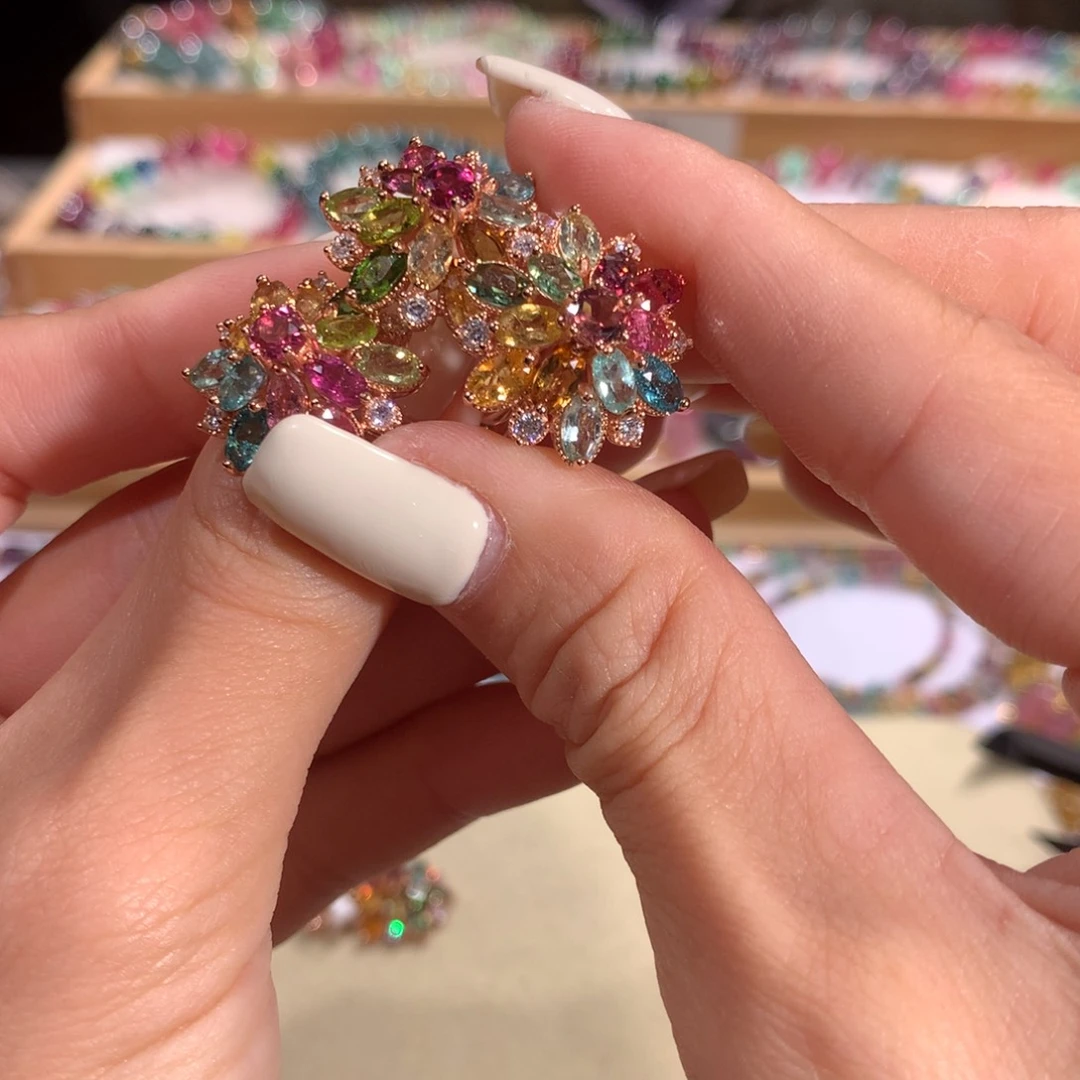 碧玺多样性发货一件银S925镶嵌