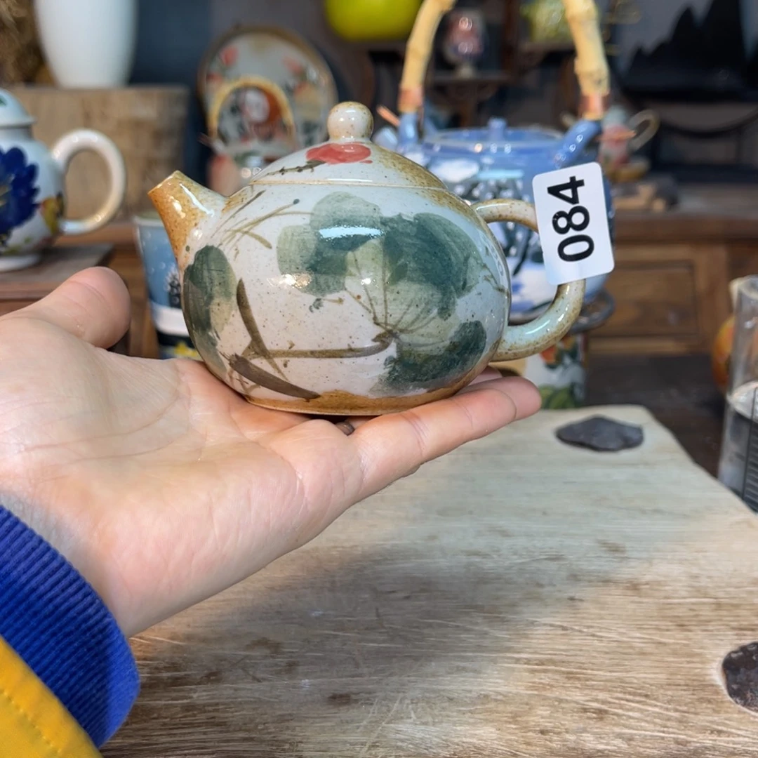 壶素浅陶瓷手工手绘