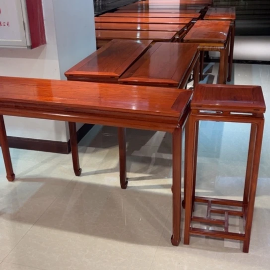 紫檀木类家具Y*缅花138条案加两花架