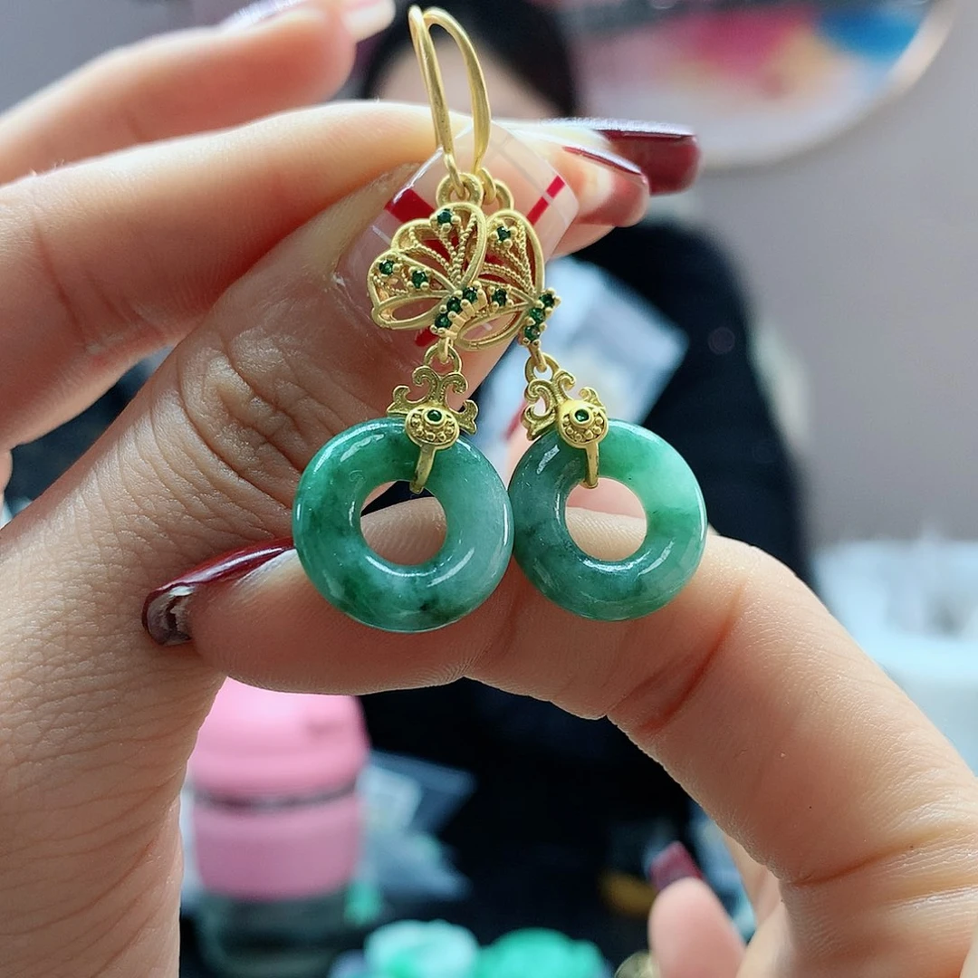 【闪购商品】翡翠耳饰未镶嵌，