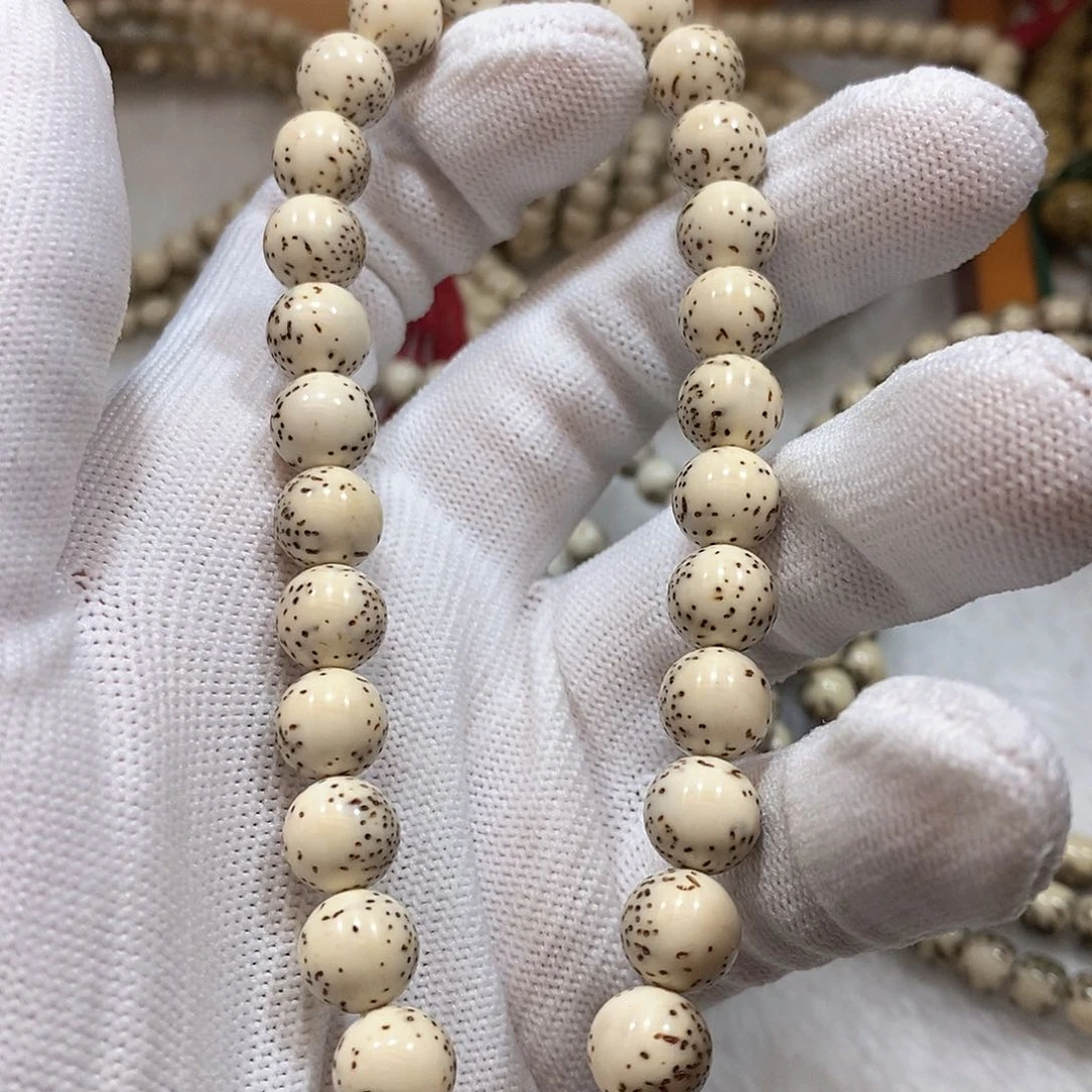 星月菩提手串骨瓷白9圆