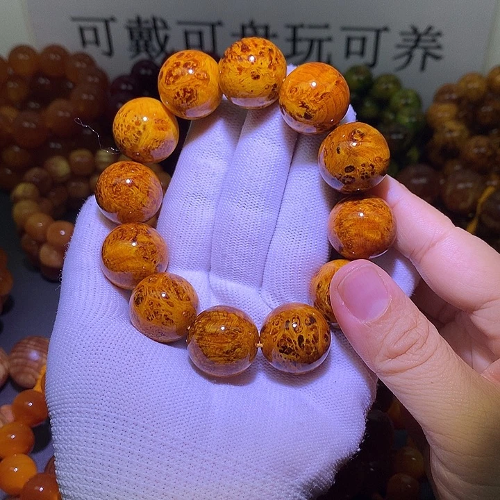 手串/手链松木（琥珀木）2.0*11 颗满留疤高货
