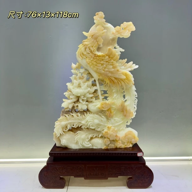 《凤凰 丹凤朝阳》天然家居玄关酒柜摆件乔迁送礼公司开业摆件