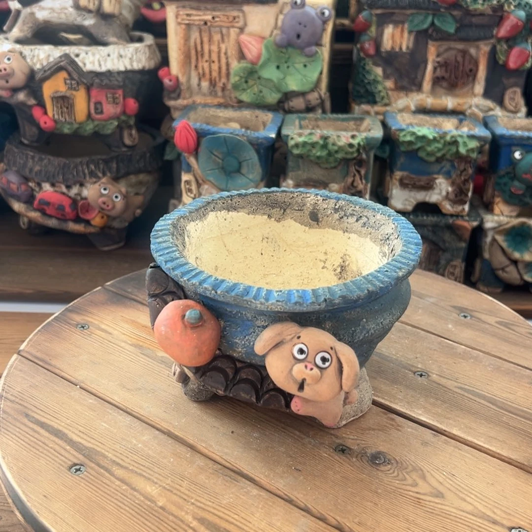 红陶嘻哈多肉花盆