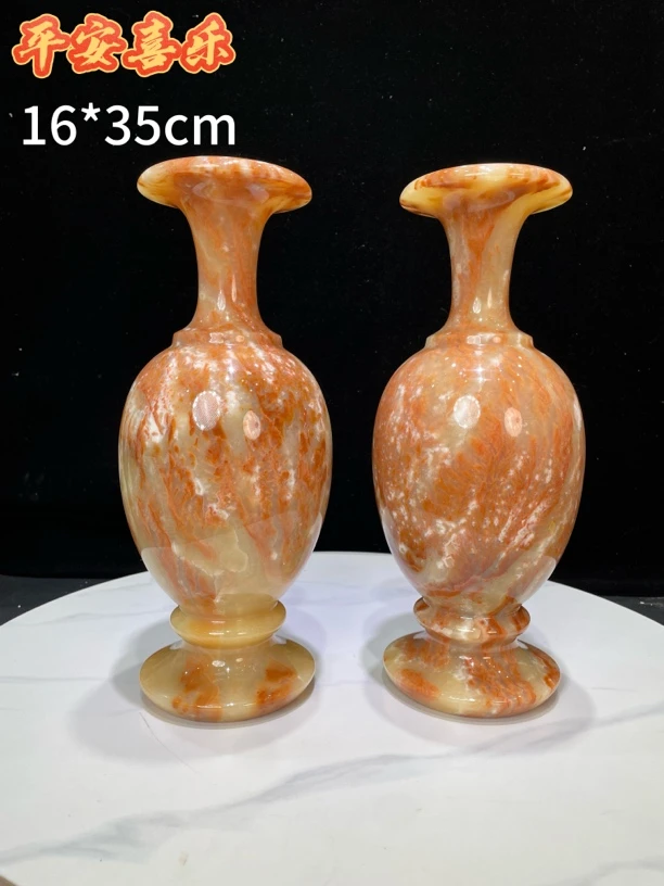 ＂平安喜乐＂天然墨西哥红龙玉摆件客厅玄关乔迁新居开业礼物装饰品