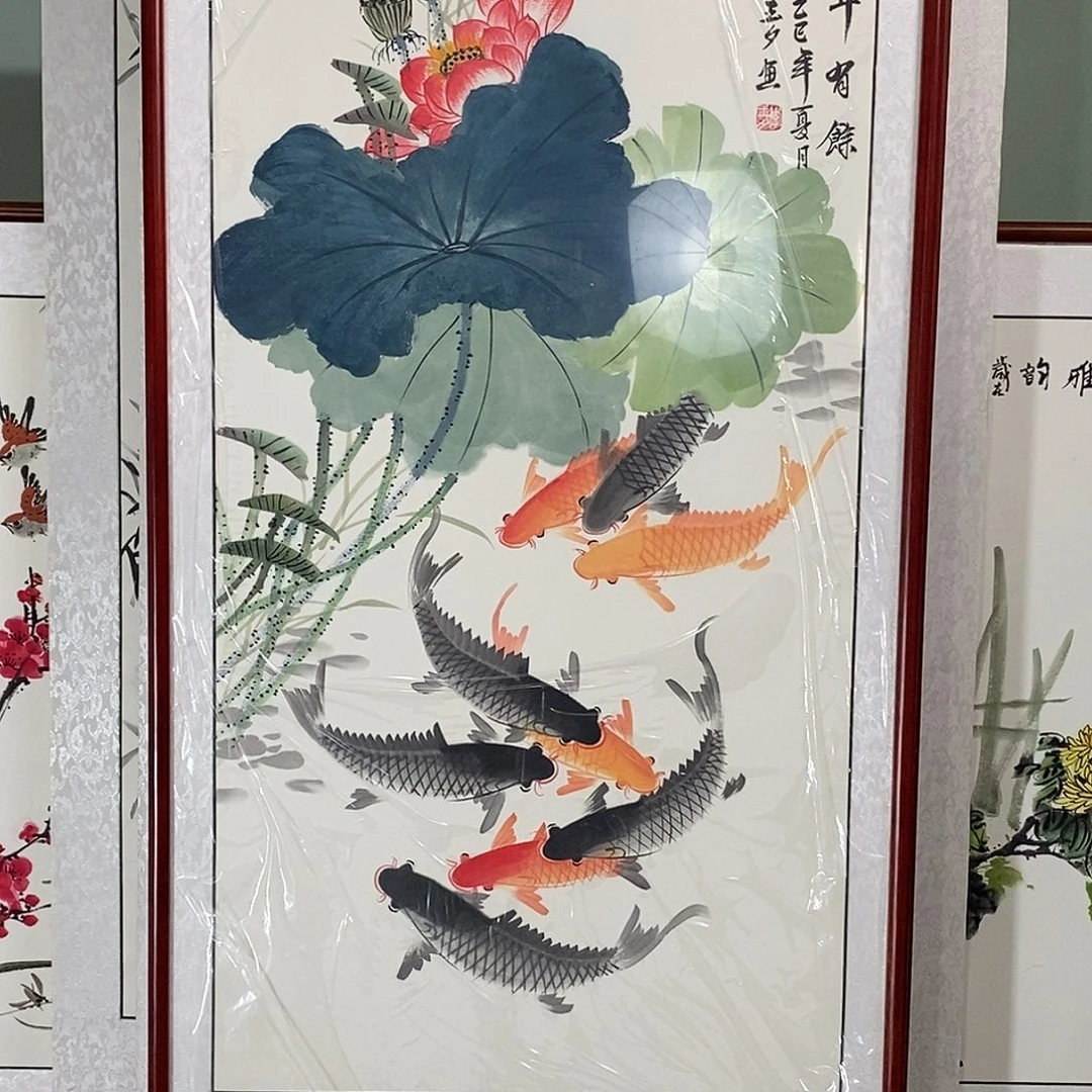 国画带框尺寸62✖️122手绘包邮