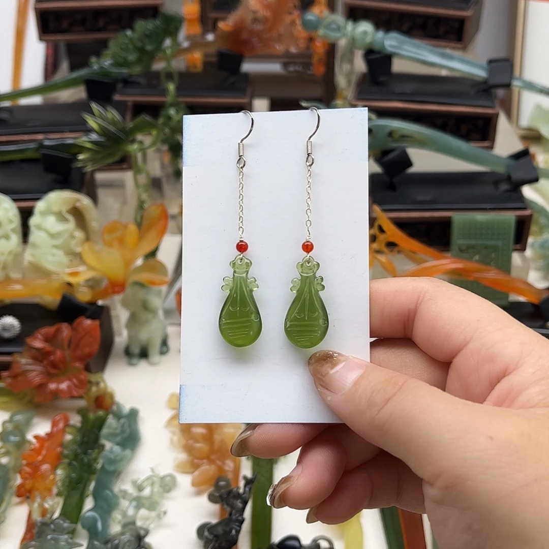 蛇纹石玉未镶嵌岫玉发簪用****2