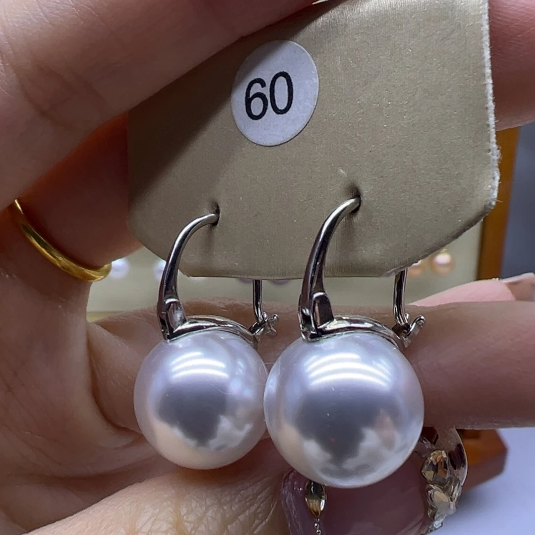 银S925镶嵌淡水珍珠耳饰