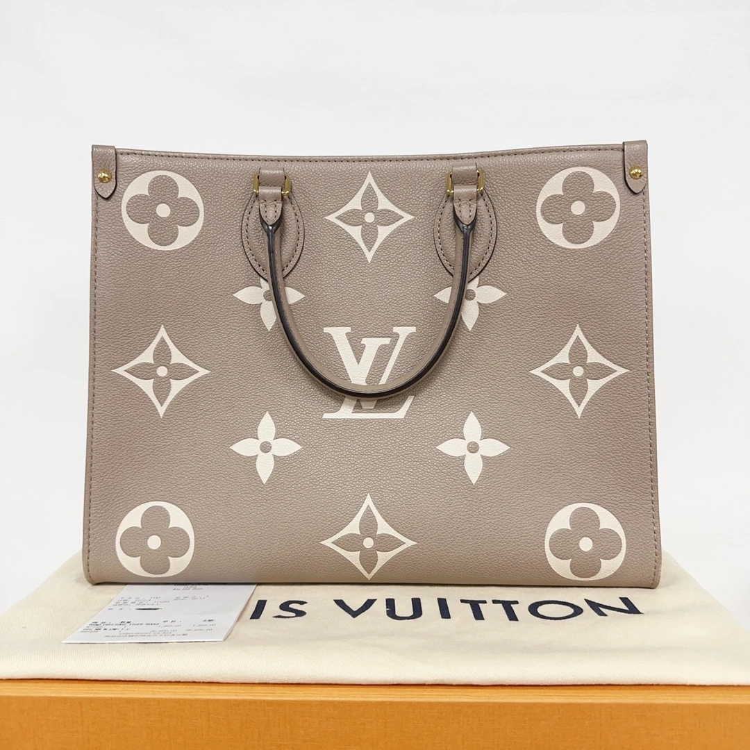 99新 LouisVuitton/路易威登 onthego大象灰 中号 芯片款 0217