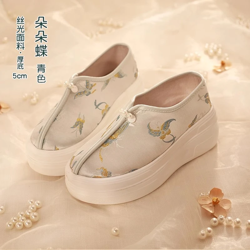 流光风女款中国风厚底布鞋中式手工爆款绣花鞋民族风旗袍汉服鞋