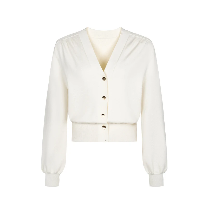 【大叔专属】商场同款春秋新品V领短款宽松针织开衫NDY1B41012