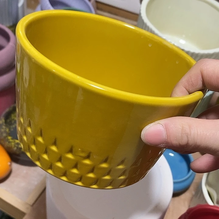 陶摆件陶盆有孔 瑕疵介意勿拍