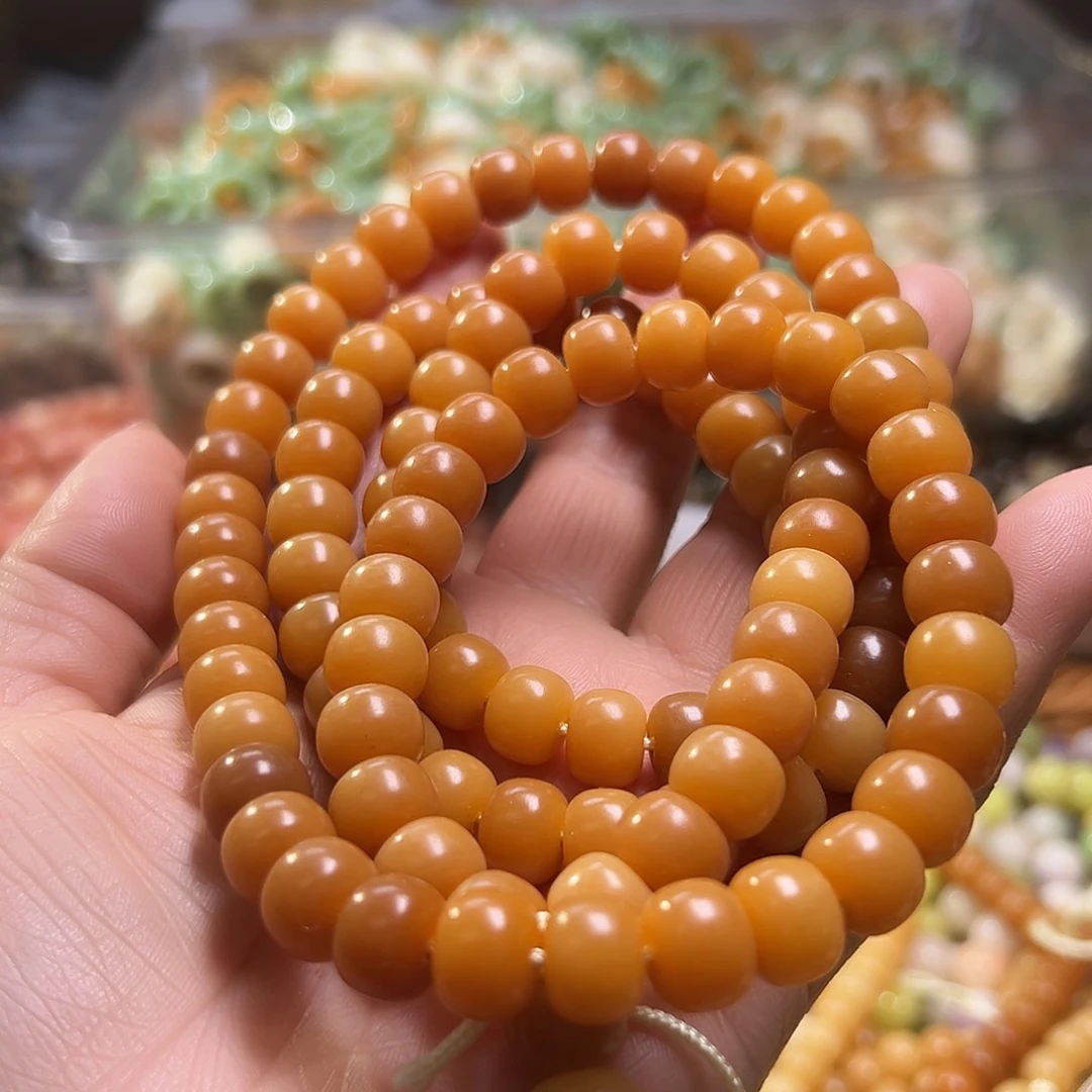 菩提根/象牙果吊坠卡10鸡油黄桶110颗