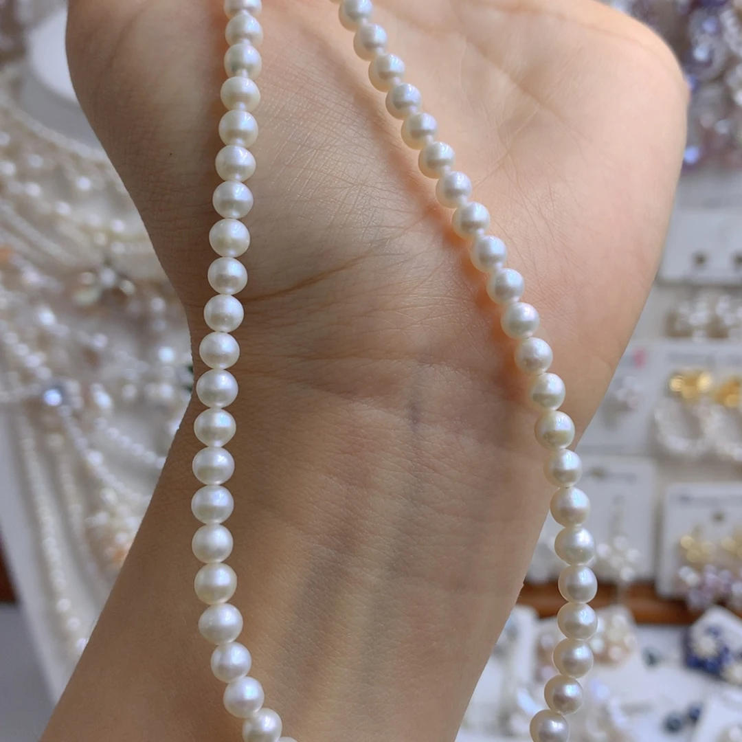 银S925镶嵌项链耳饰淡水珍珠