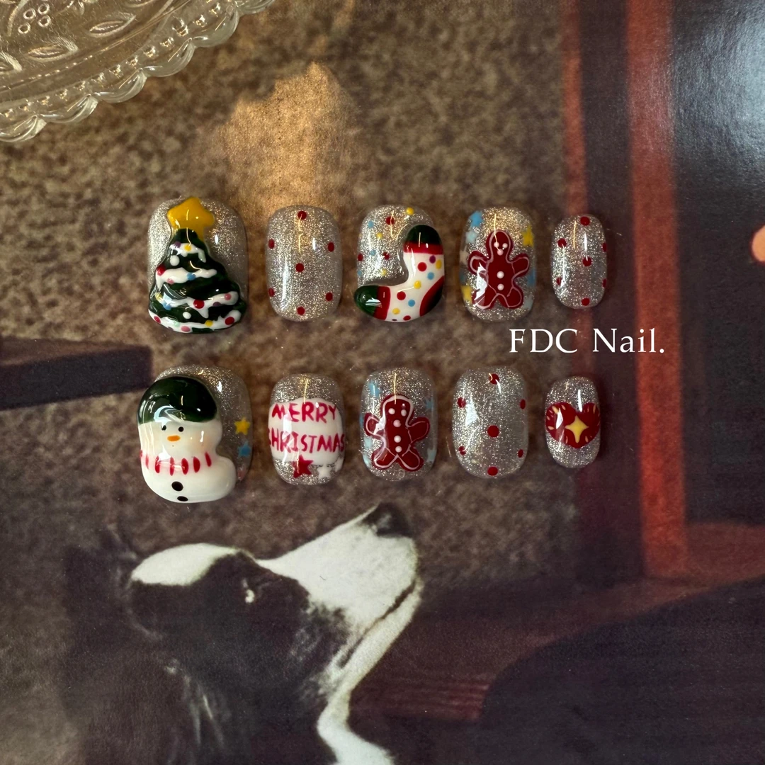 【椰椰家】•纯手工圣诞穿戴甲•412