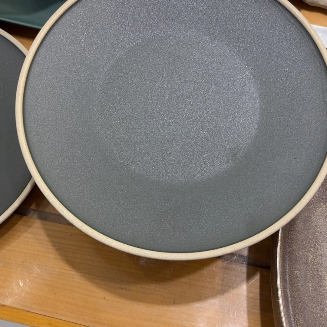 瓷景德镇粗陶复古盘碗微瑕