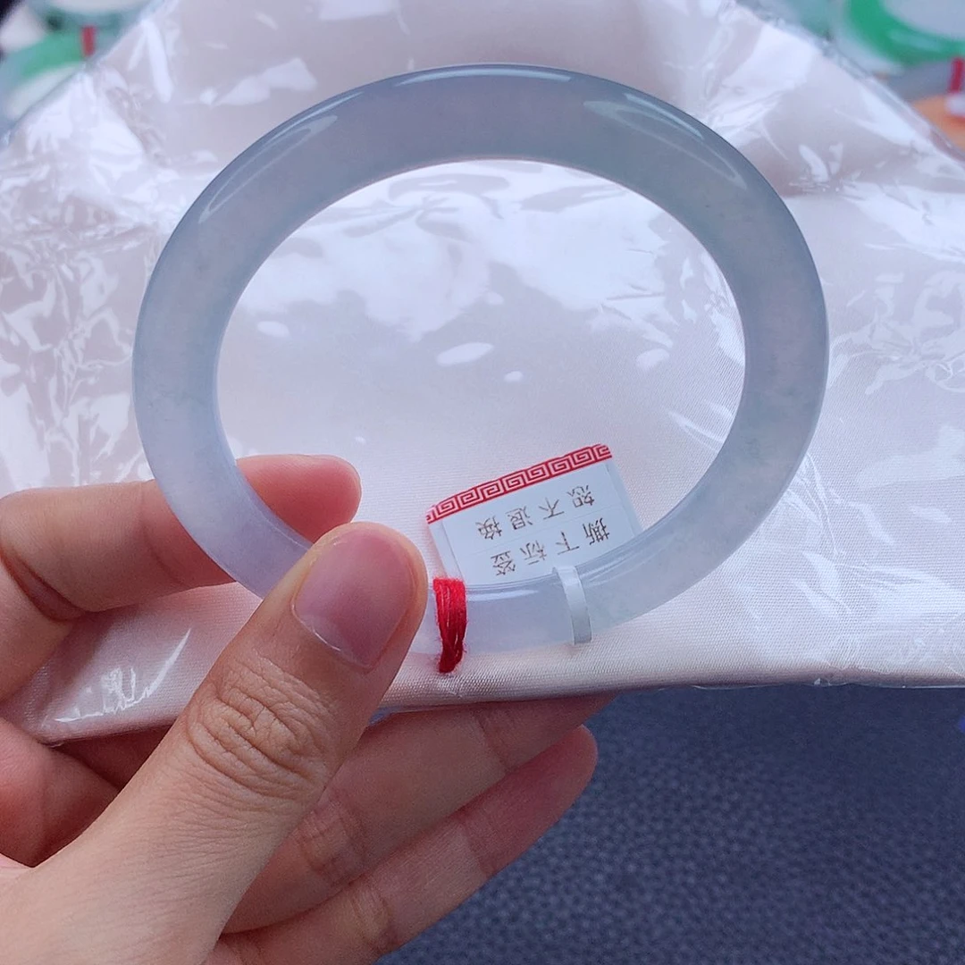 未镶嵌手镯翡翠55.4 美人条 白月光
