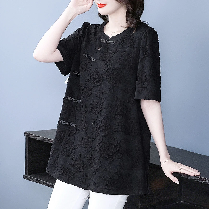 苏迷大码女装2025新中式气质优雅藏肉显瘦旗袍风中国风250626