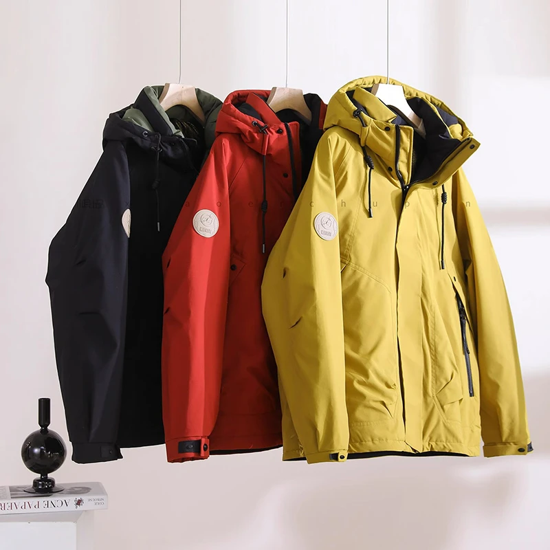 冬季情侣款户外防寒保暖羽绒服男女款休闲百搭连帽羽绒外套24910