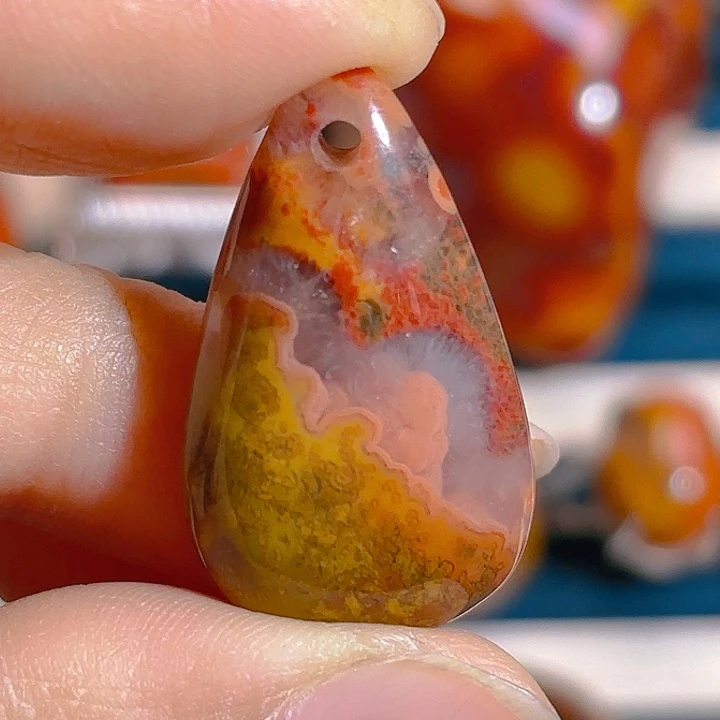 玛瑙/玉髓戒指银S925镶嵌