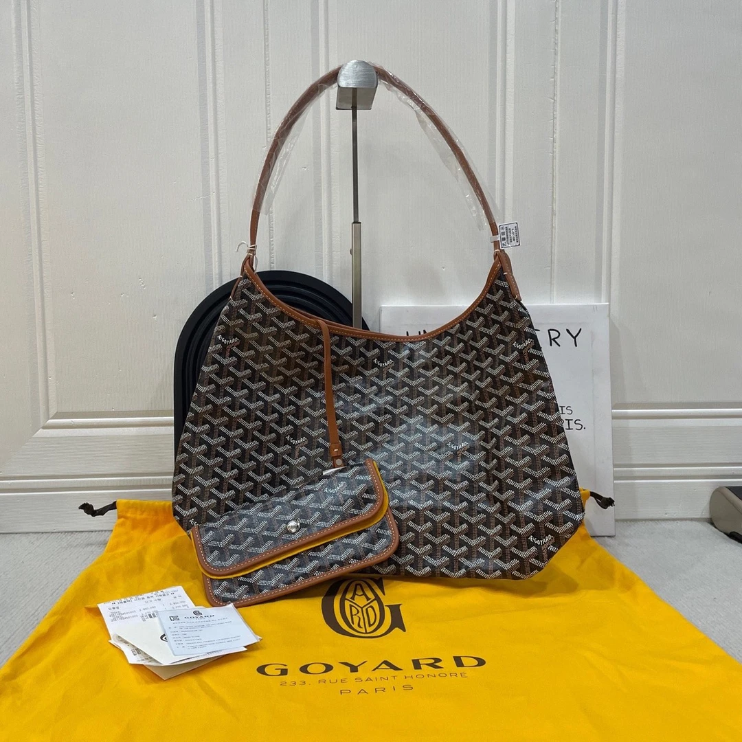 未使用 Goyard  棕色老花戈雅hobo/25年7月票