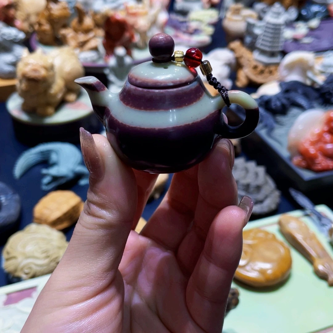 砚滴，把把壶紫袍玉带石