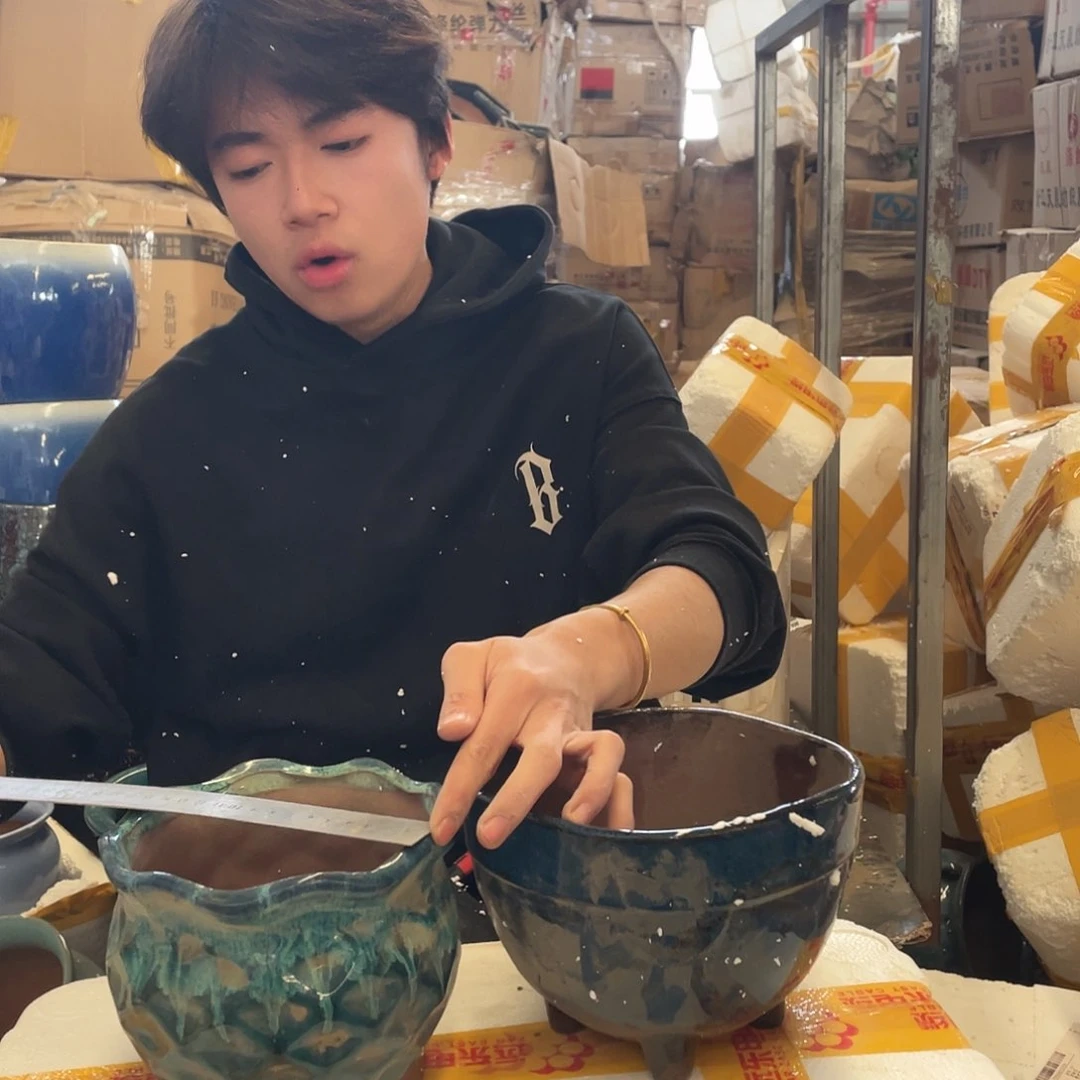 红陶宜兴紫砂花盆