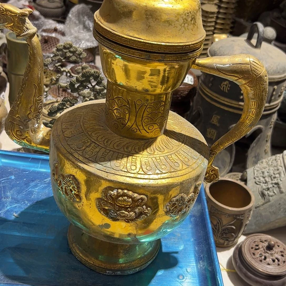 收**友微瑕疵黄铜摆件工艺品