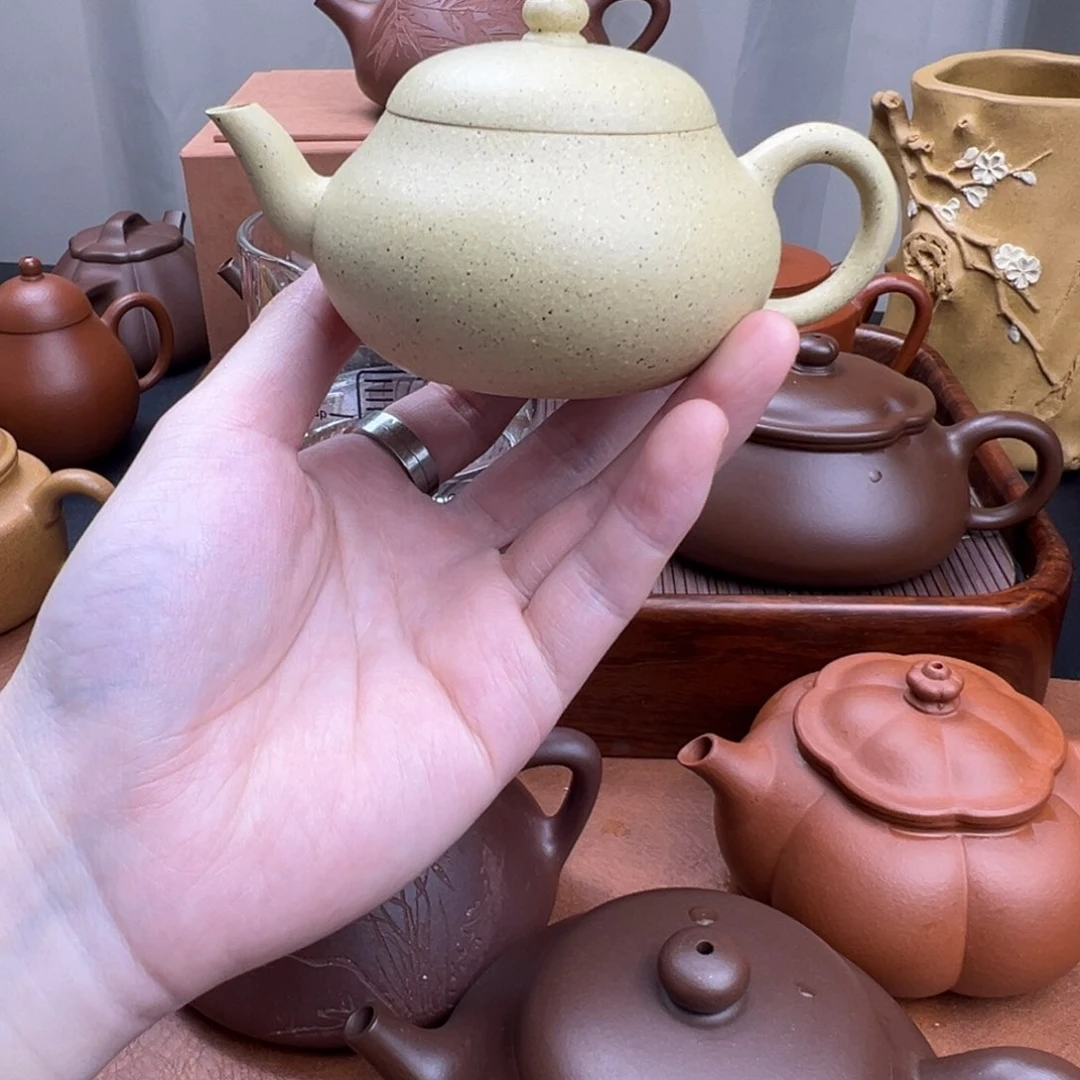 茶壶紫砂梨形 本山绿 130cc