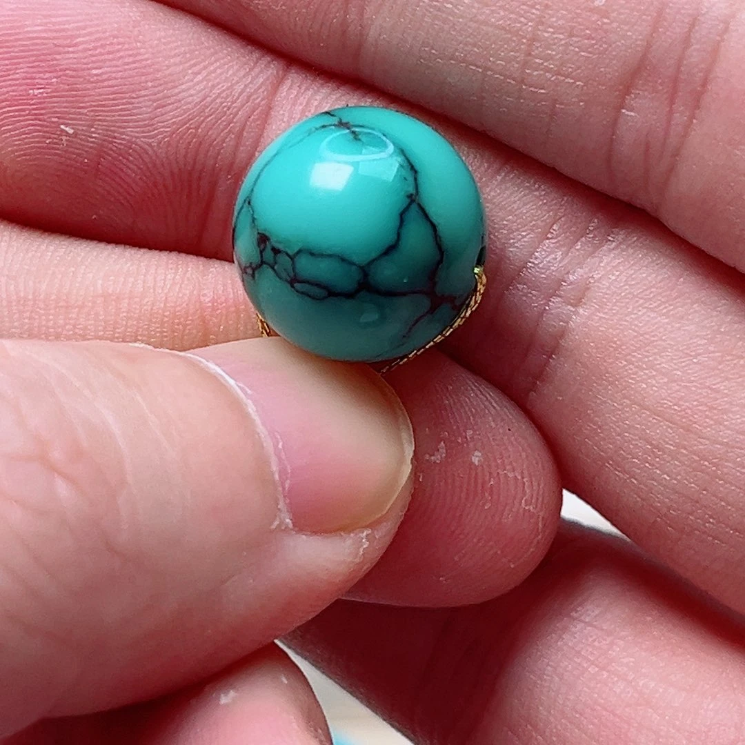 绿松石圆珠14未镶嵌