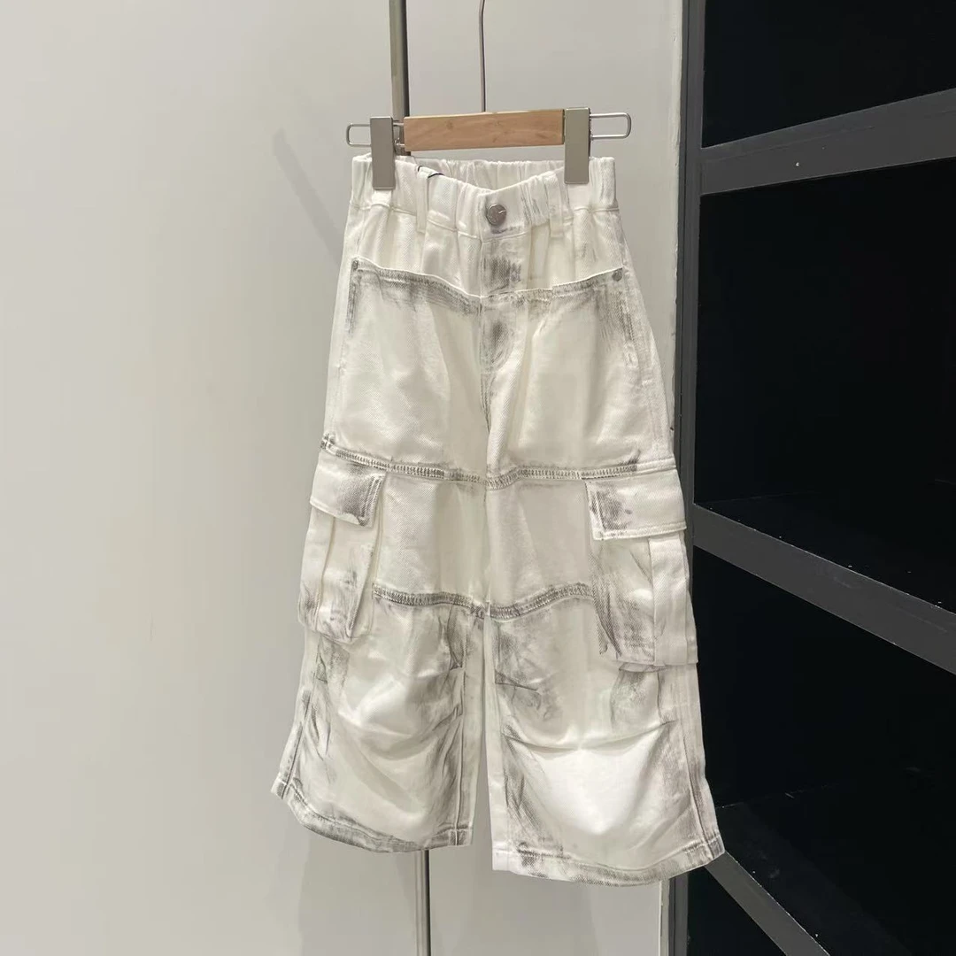 秋冬男童女童牛仔长裤白色 1878宸系