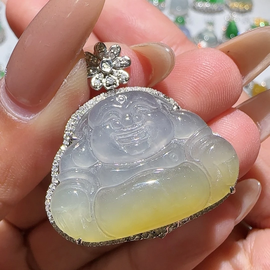 【闪购商品】颈饰18K金镶嵌翡翠天然